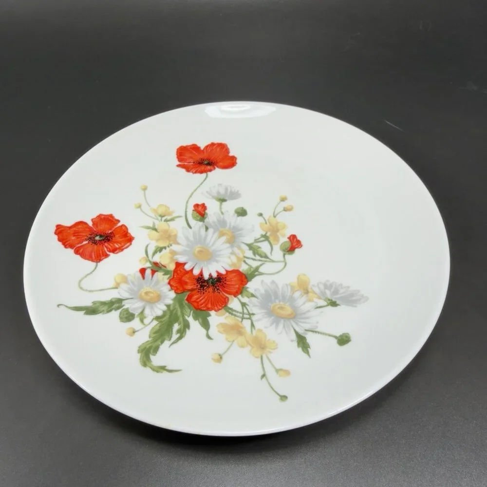 JL Menau Henneberg German Democratic Republic Dish Plate 7inch‎ Plates Set 3 VTG